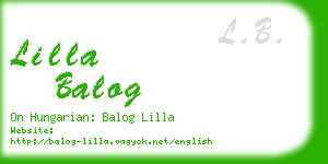 lilla balog business card